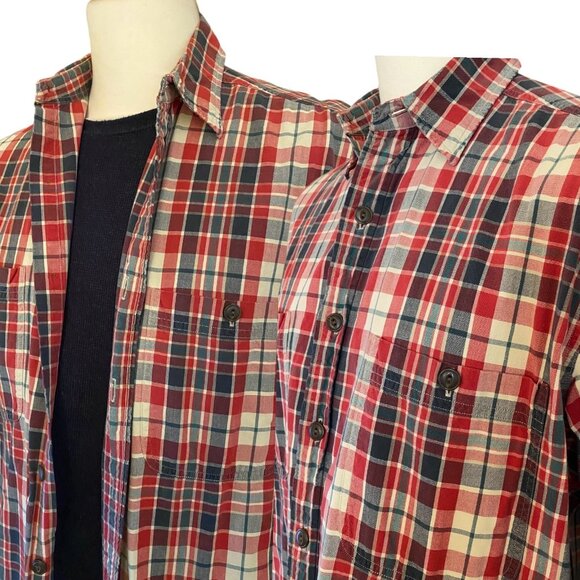 Abercrombie & Fitch Other - VTG Abercrombie & Fitch "The Big Shirt" 90s Plaid Flannel Mens M Preppy Grunge